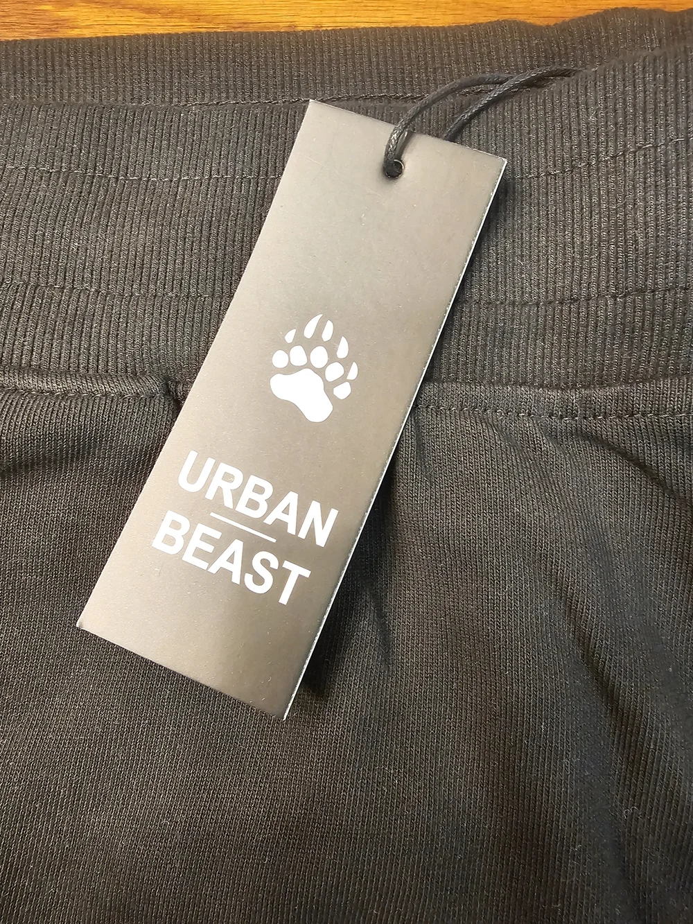 Mens Urban Beast  Black Jogger Pants with White Side Stripes